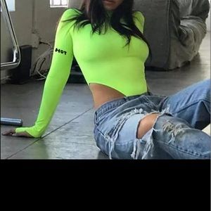 Neon green bodysuit